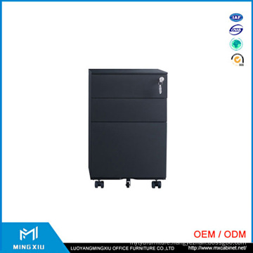 3 Drawers Steel Movable Cabinet / Metal Mobile Pedestal